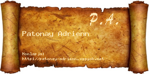 Patonay Adrienn névjegykártya