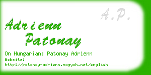 adrienn patonay business card